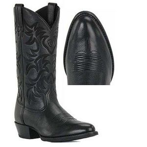 Ariat Black Deertan Heritage Western Cowboy Boots - Men’s 10.5